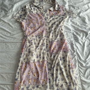 Le Lis Floral Patchwork Midi Dress